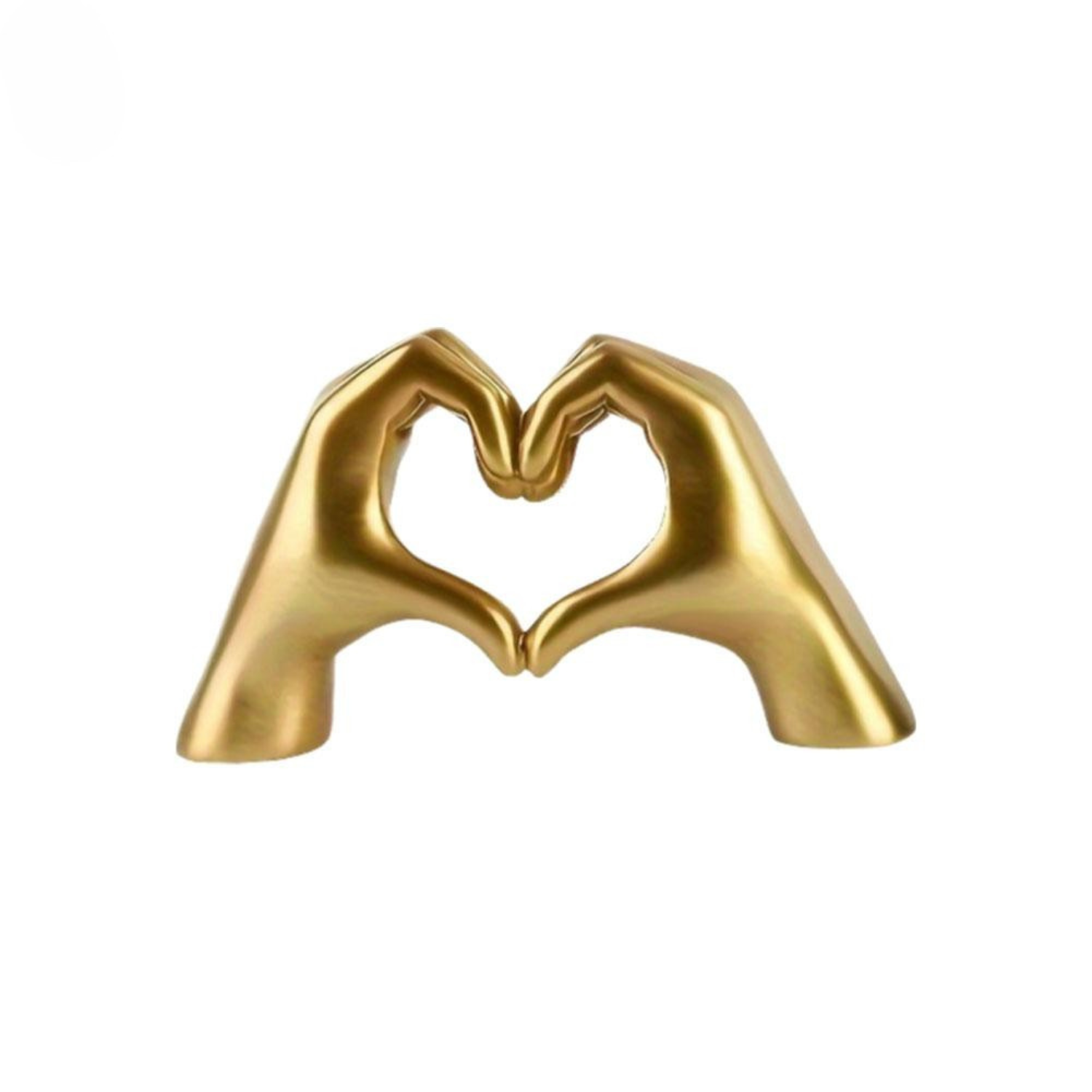 Maisie | Heart Hand Statue Resin Love Figurine for Modern Home or Wedding Décor - Gold - Sculptures