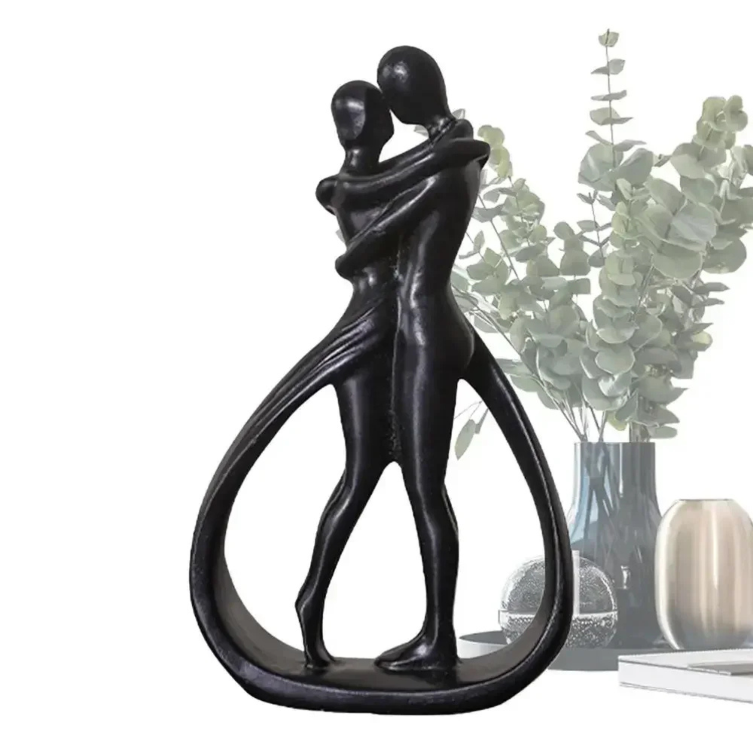 Thea | Contemporary Embrace Sculpture Stylish Abstract Art for Elegant Home Décor - Sculptures