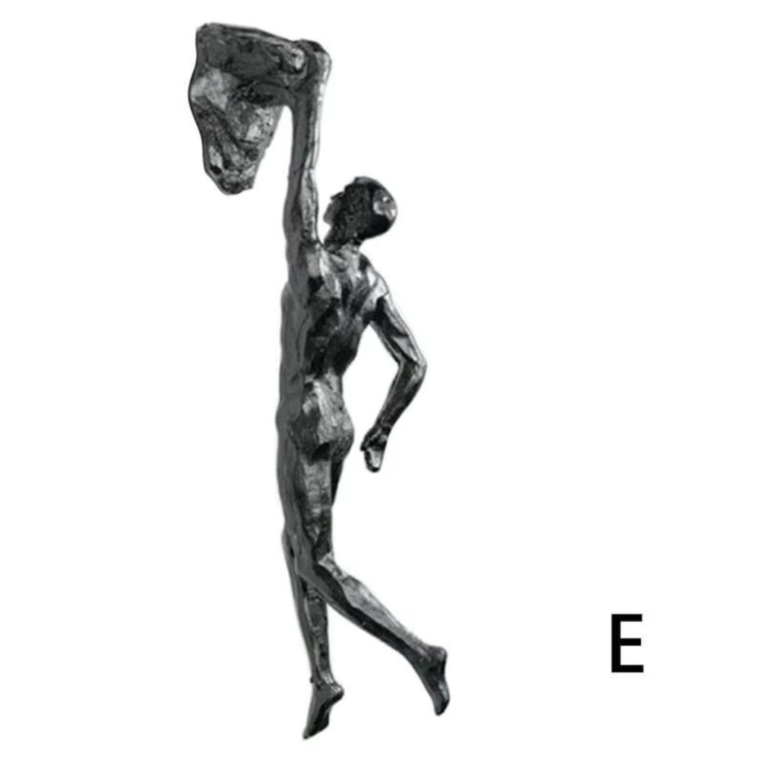 Harriet | Modern Climbing Man Wall Sculpture - E - Sculptures