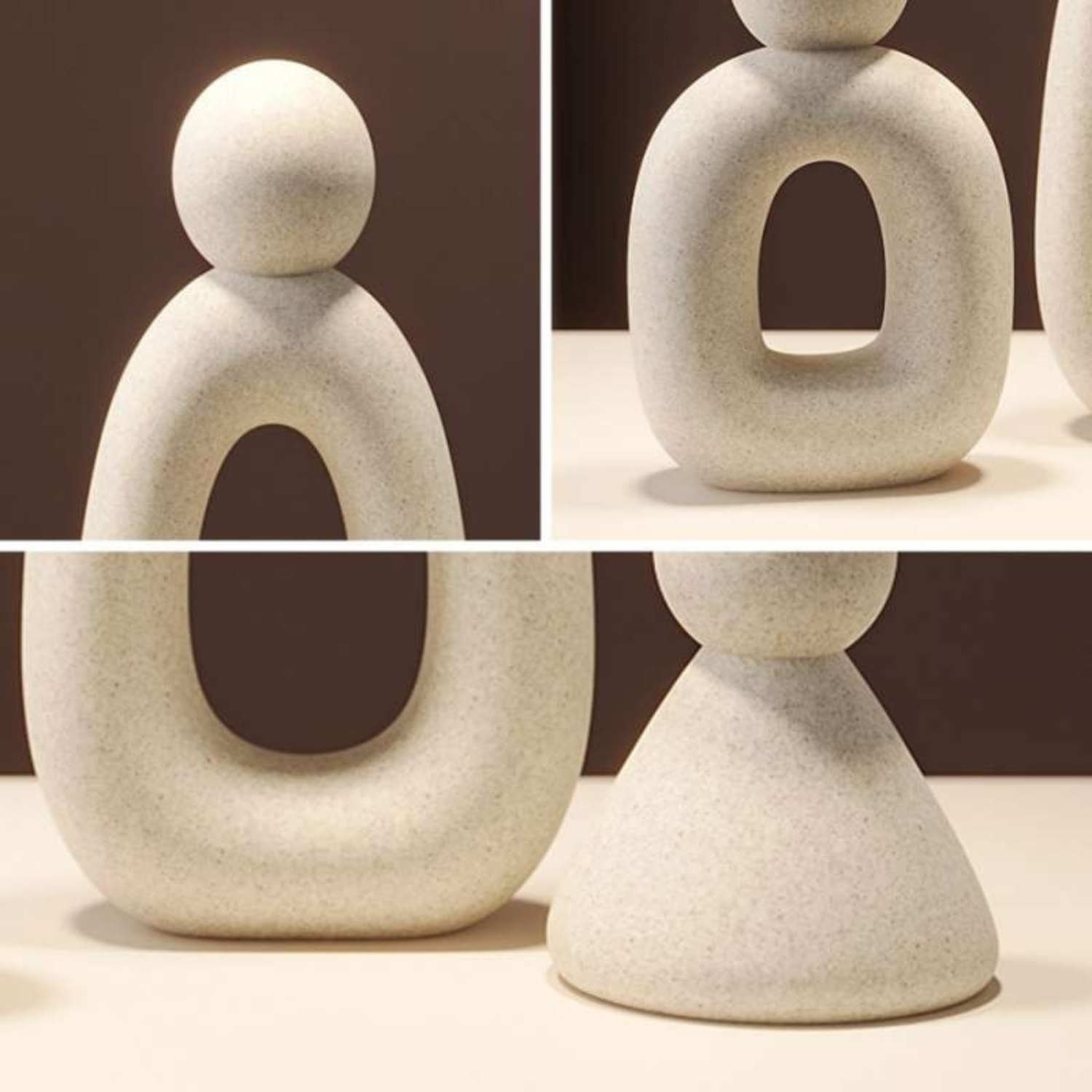 Georgin | Modern Family Sculpture – Nordic Hollow Figurine for Home & Gift Decor - Vases