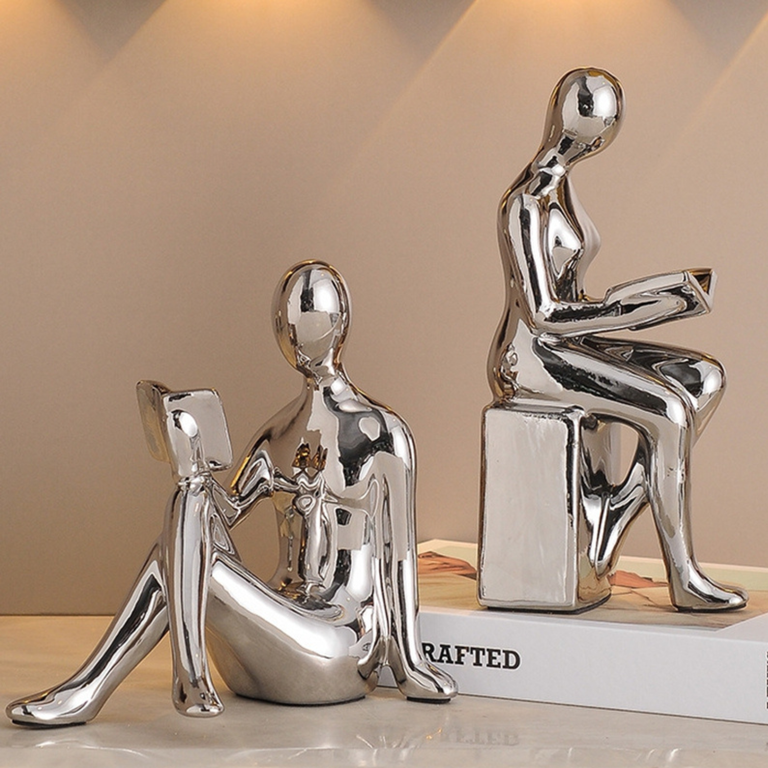 Nancy | Light Luxury Sitting Doll Figurine - Sculptures