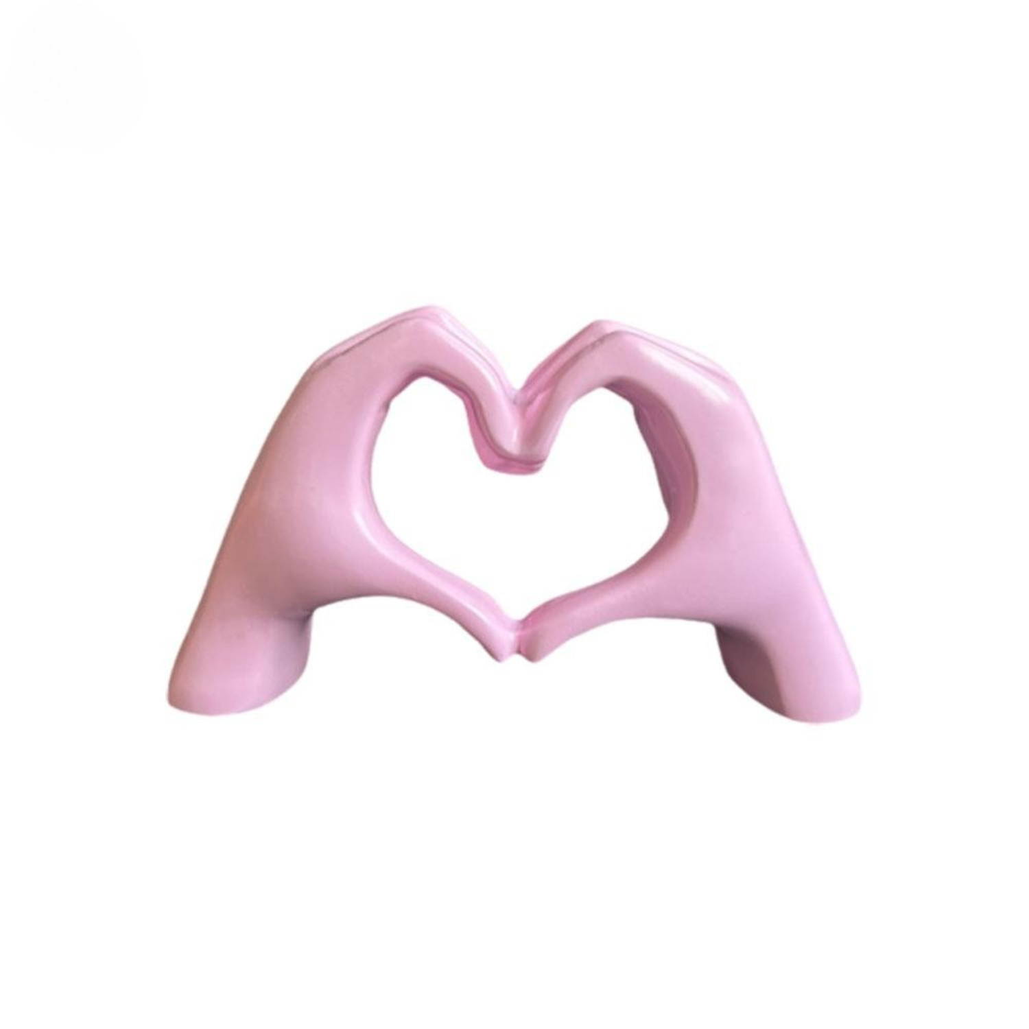 Maisie | Heart Hand Statue Resin Love Figurine for Modern Home or Wedding Décor - Pink - Sculptures