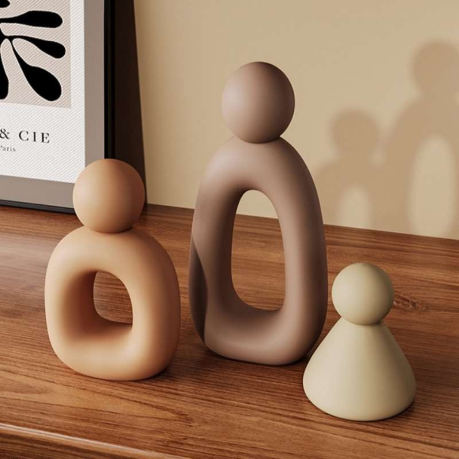 Georgin | Modern Family Sculpture – Nordic Hollow Figurine for Home & Gift Decor - Vases