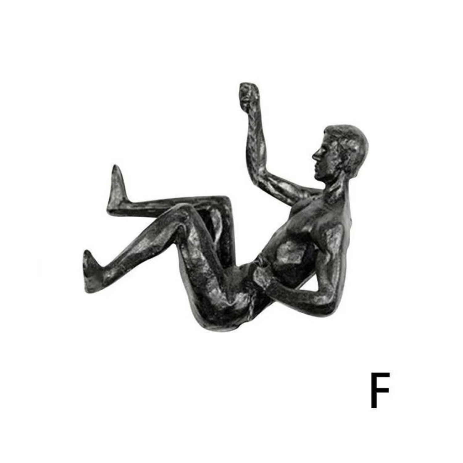 Harriet | Modern Climbing Man Wall Sculpture - F - Sculptures